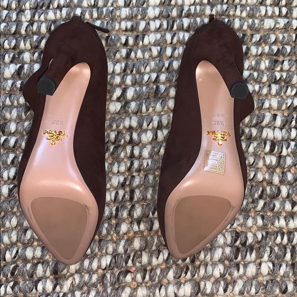 Prada Brown Suede Ankle Boots - Picture 7 of 9